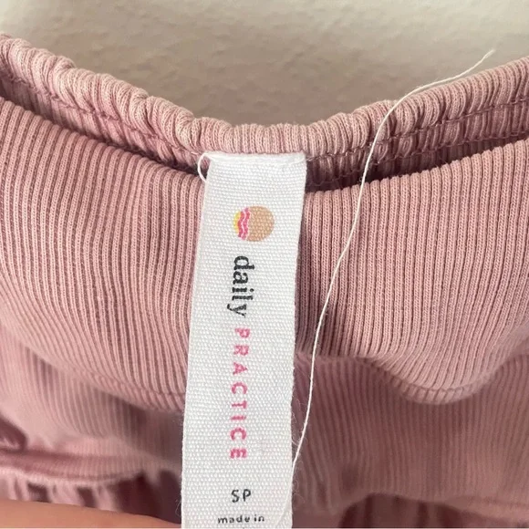 SOLD Anthropologie Daily Practice Asymmetrical A-Line Dress Mauve Small Petite - Picture 7 of 8